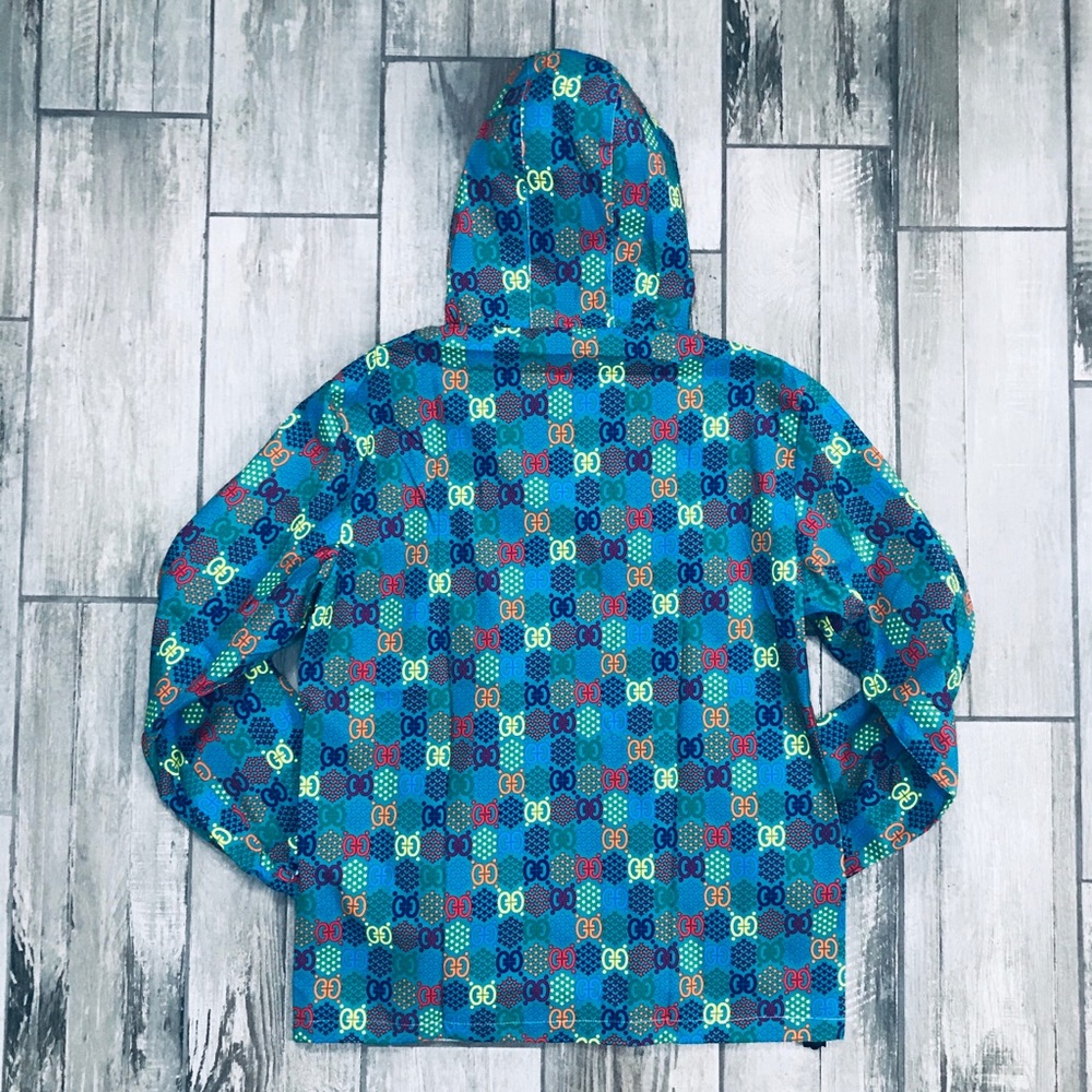 Neon Lightweight Windbreaker Hooded Rain Jacket - Picture 4 of 4